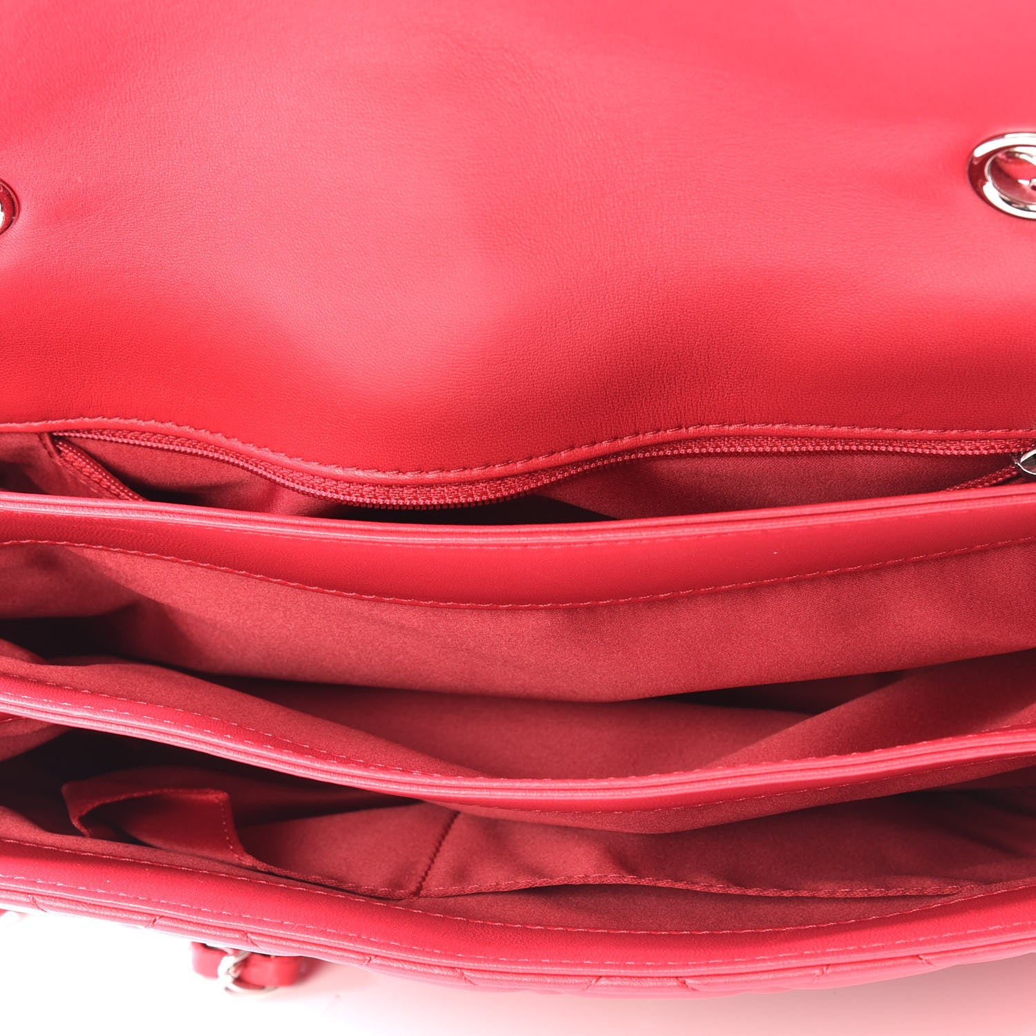 Chanel Lambskin Quilted Jumbo Chanel 3 Flap Dark Pink 4 of 11