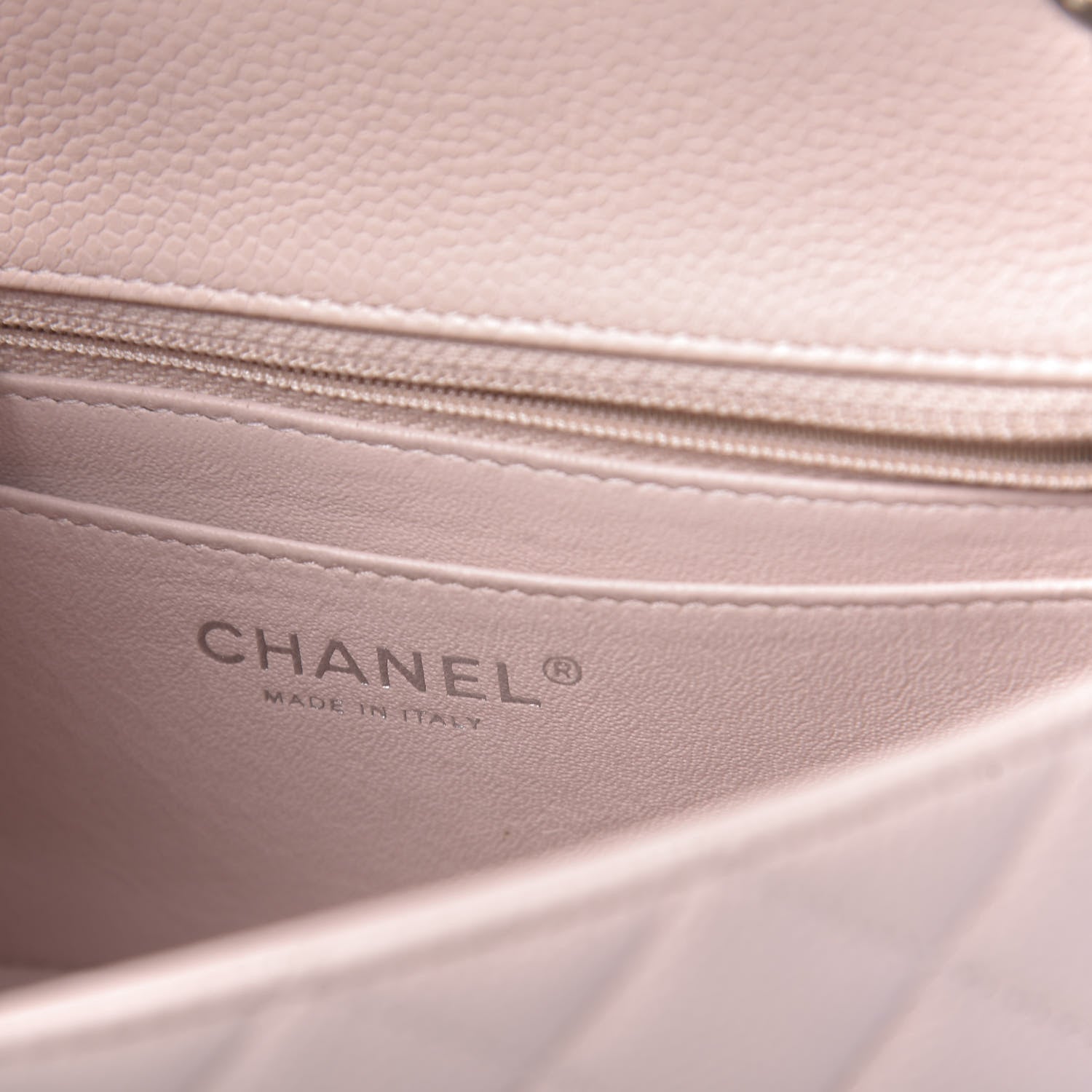 Chanel Caviar Quilted Mini Rectangular Flap Light Pink 6 of 11