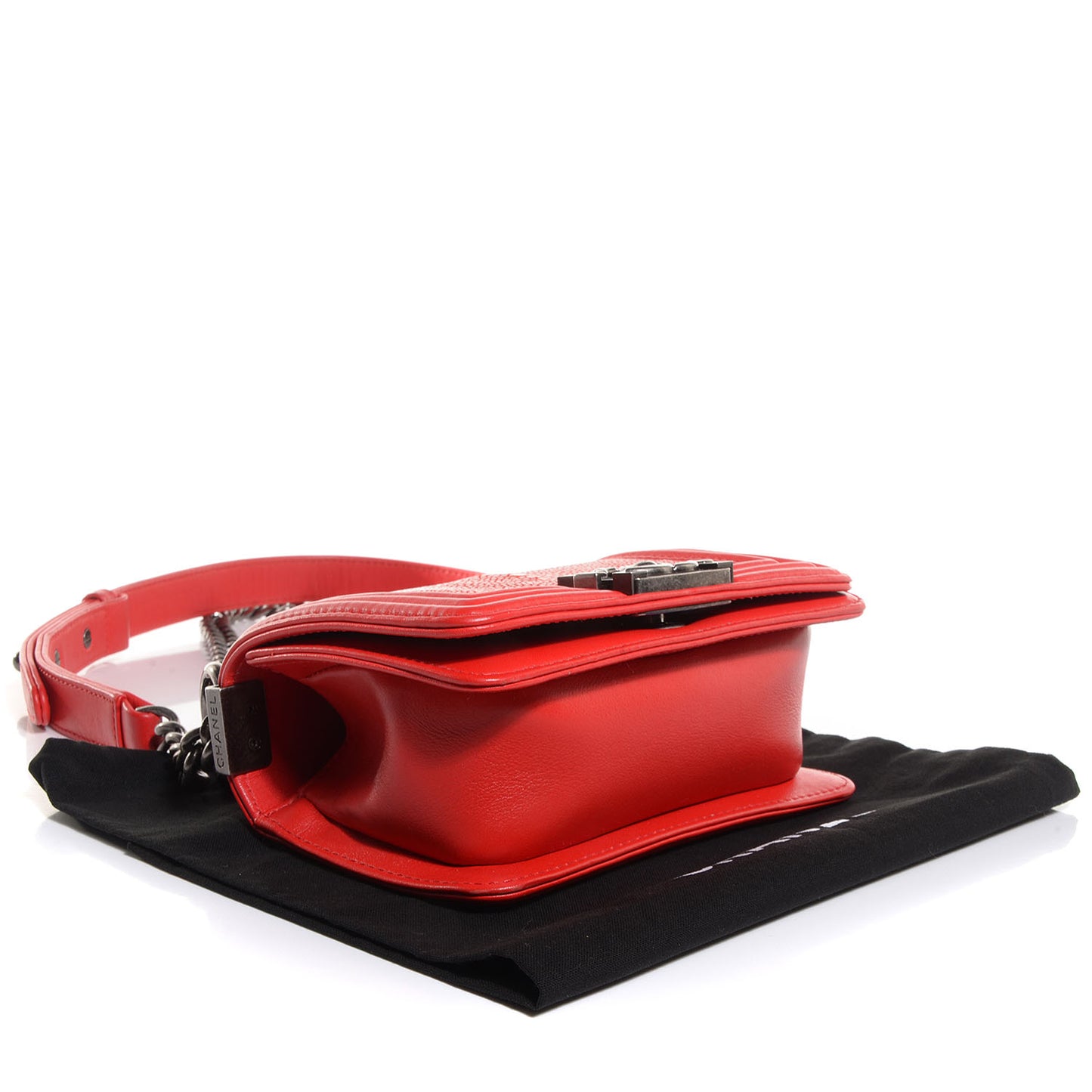 Galuchat Lambskin Mini Boy Flap Red