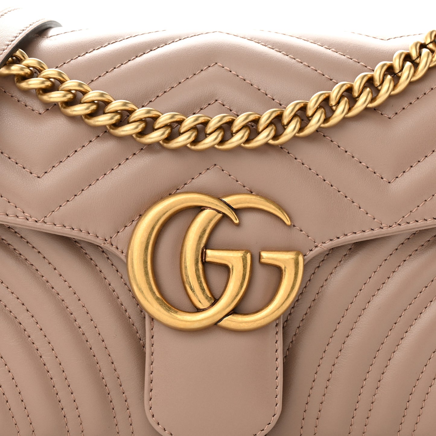 Calfskin Matelasse Small GG Marmont Shoulder Bag Porcelain Rose