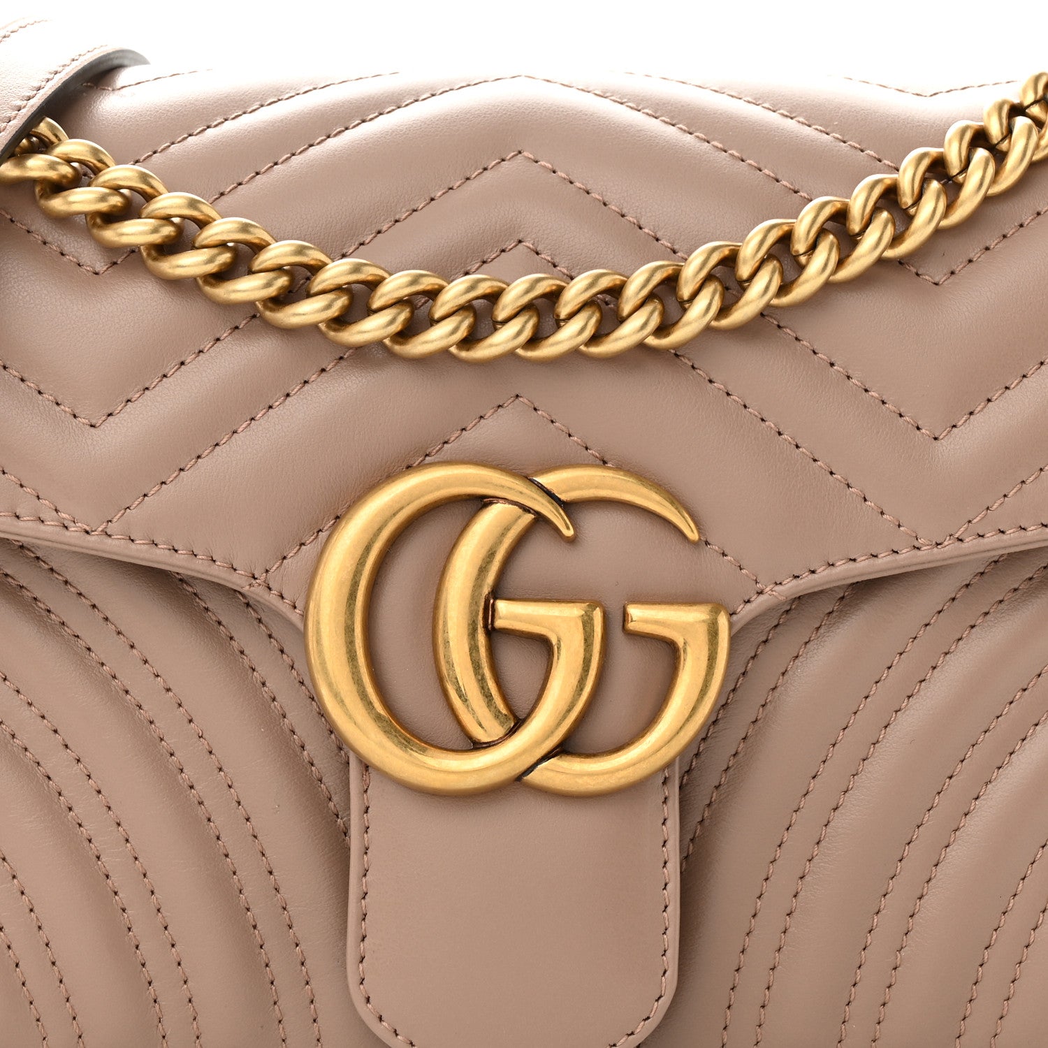 Gucci Calfskin Matelasse Small GG Marmont Shoulder Bag Porcelain Rose 8 of 10