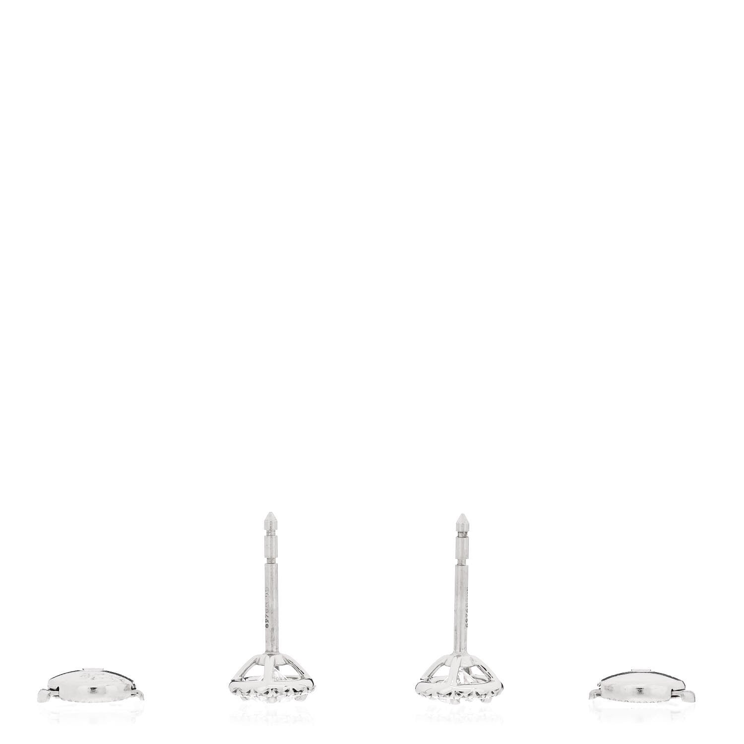 Tiffany Platinum Diamond .84ctw Soleste Earrings 3 of 6