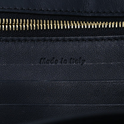 Celine Smooth Calfskin Trotteur Clutch Navy Blue Red 8 of 20
