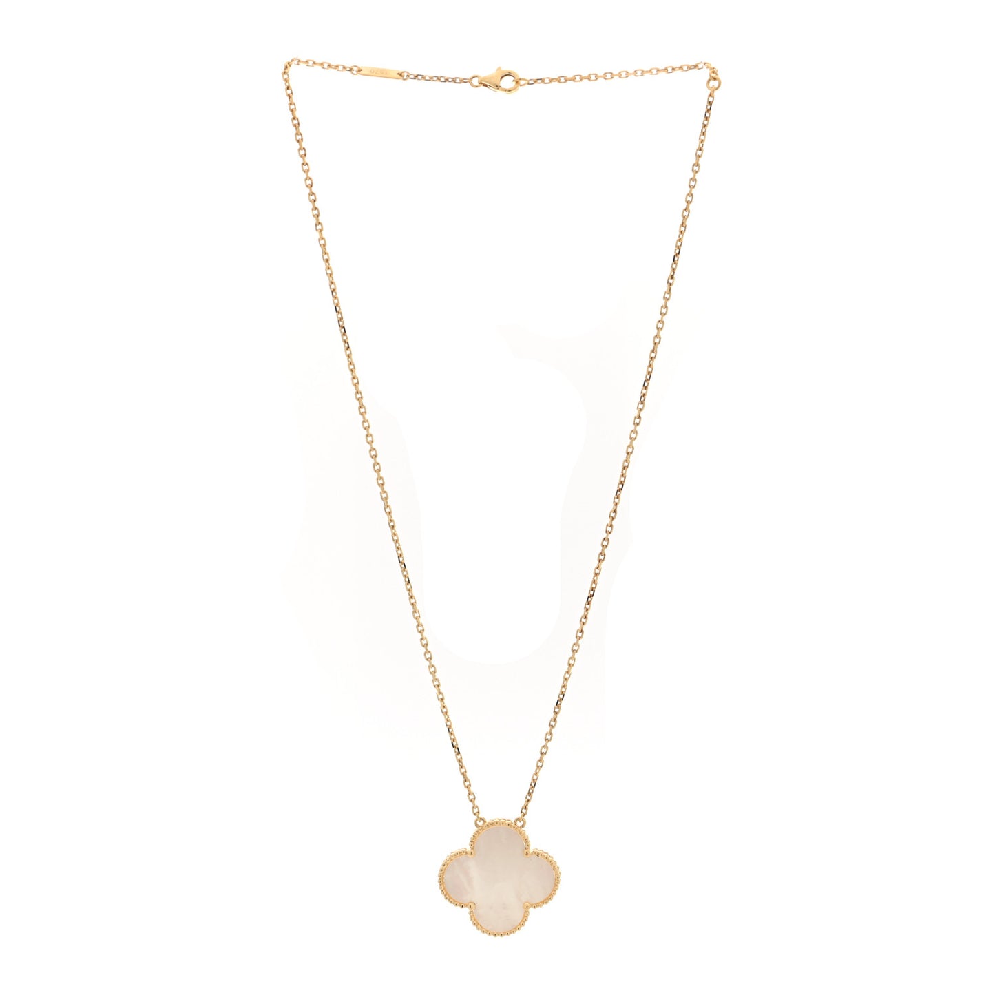 18K Yellow Gold Mother of Pearl Magic Alhambra Pendant Necklace