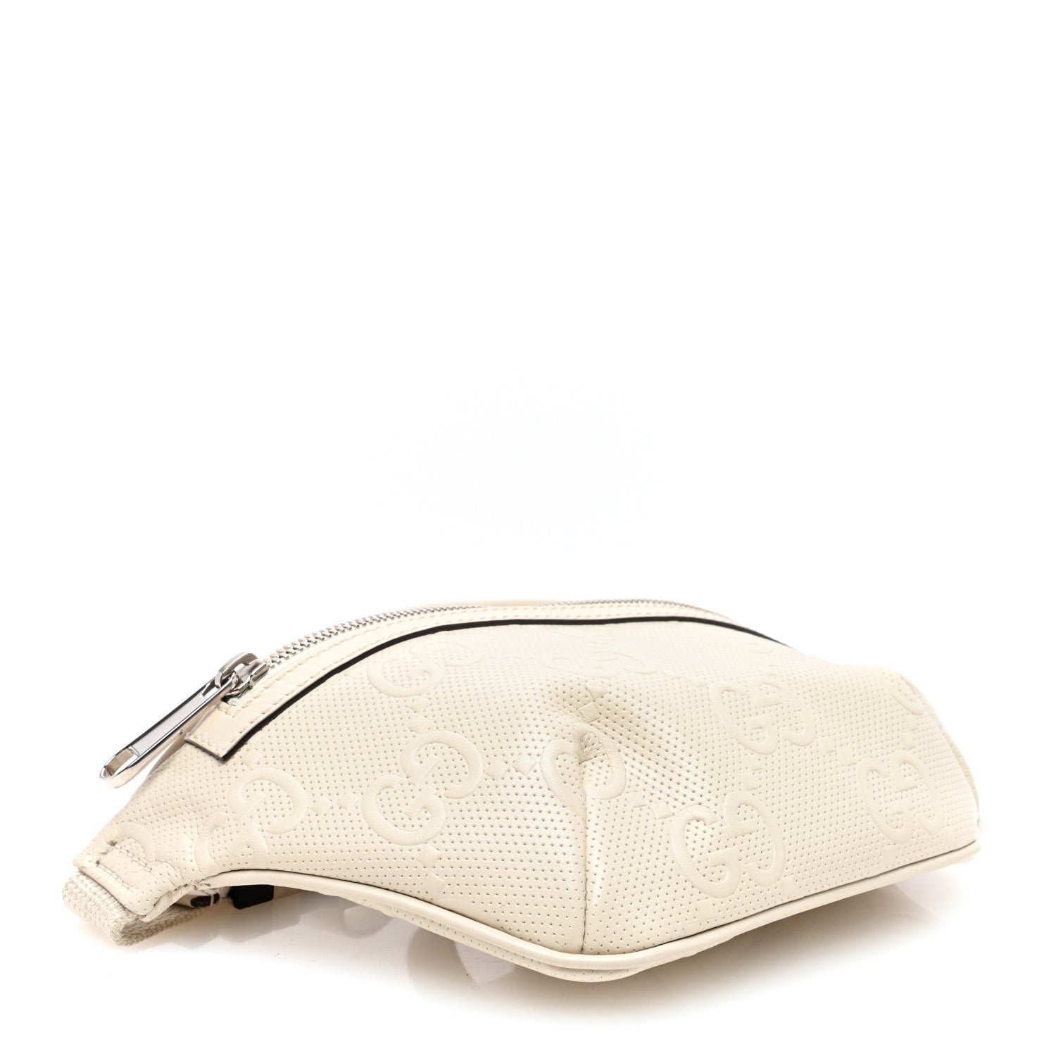 Gucci Calfskin GG Tennis Embossed Belt Bag Mystic White 4 of 9