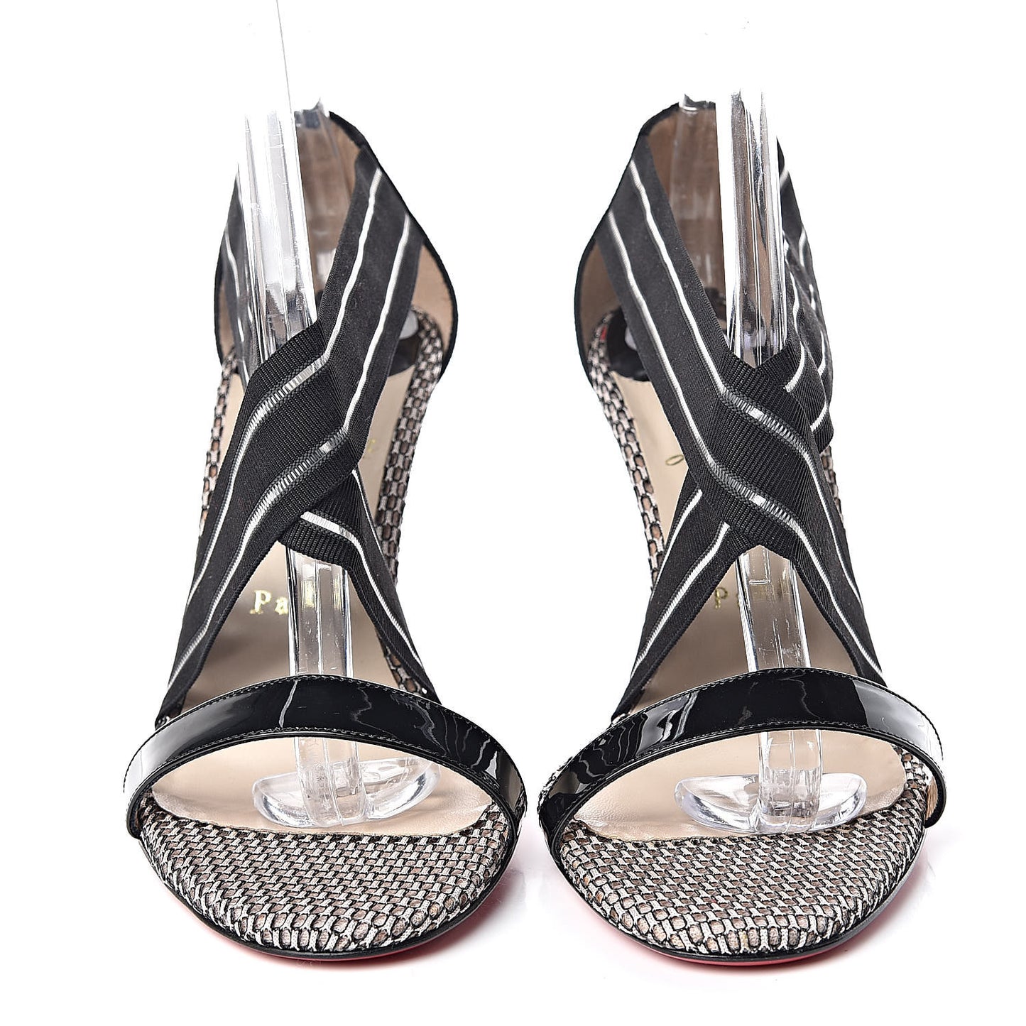 Veau Velours Patent Isibee Elastagram 85 Sandals 39.5 Version Black