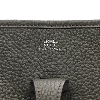 Hermes Taurillon Clemence EVELYNE III Vert De Gris 6 of 10