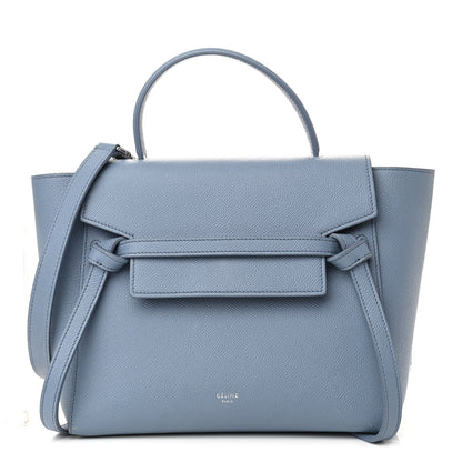 Celine Grained Calfskin Mini Belt Bag Washed Blue 1 of 15