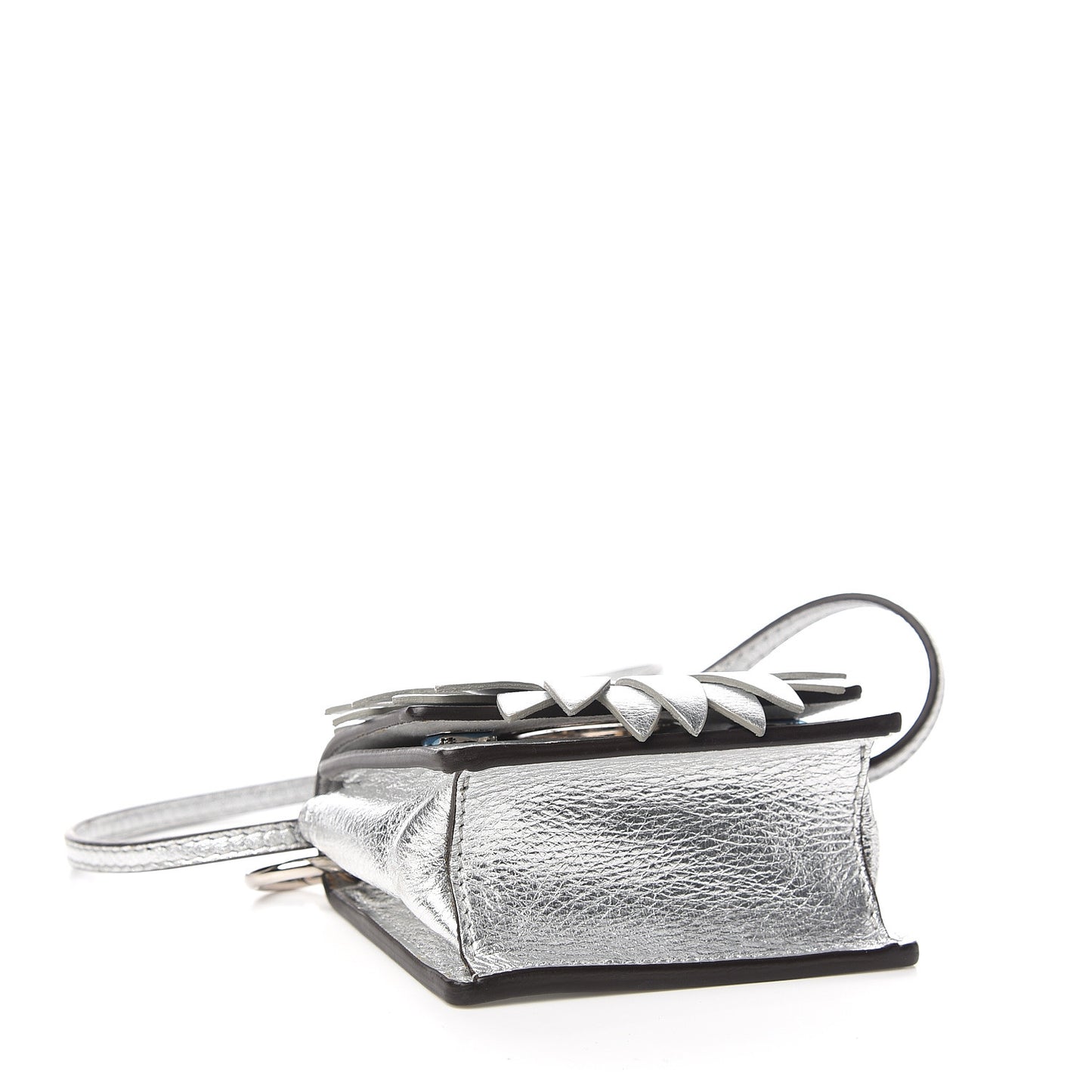 Vitello Catalan Mirror F is Fendi Flower Micro Kan I Shoulder Bag Silver