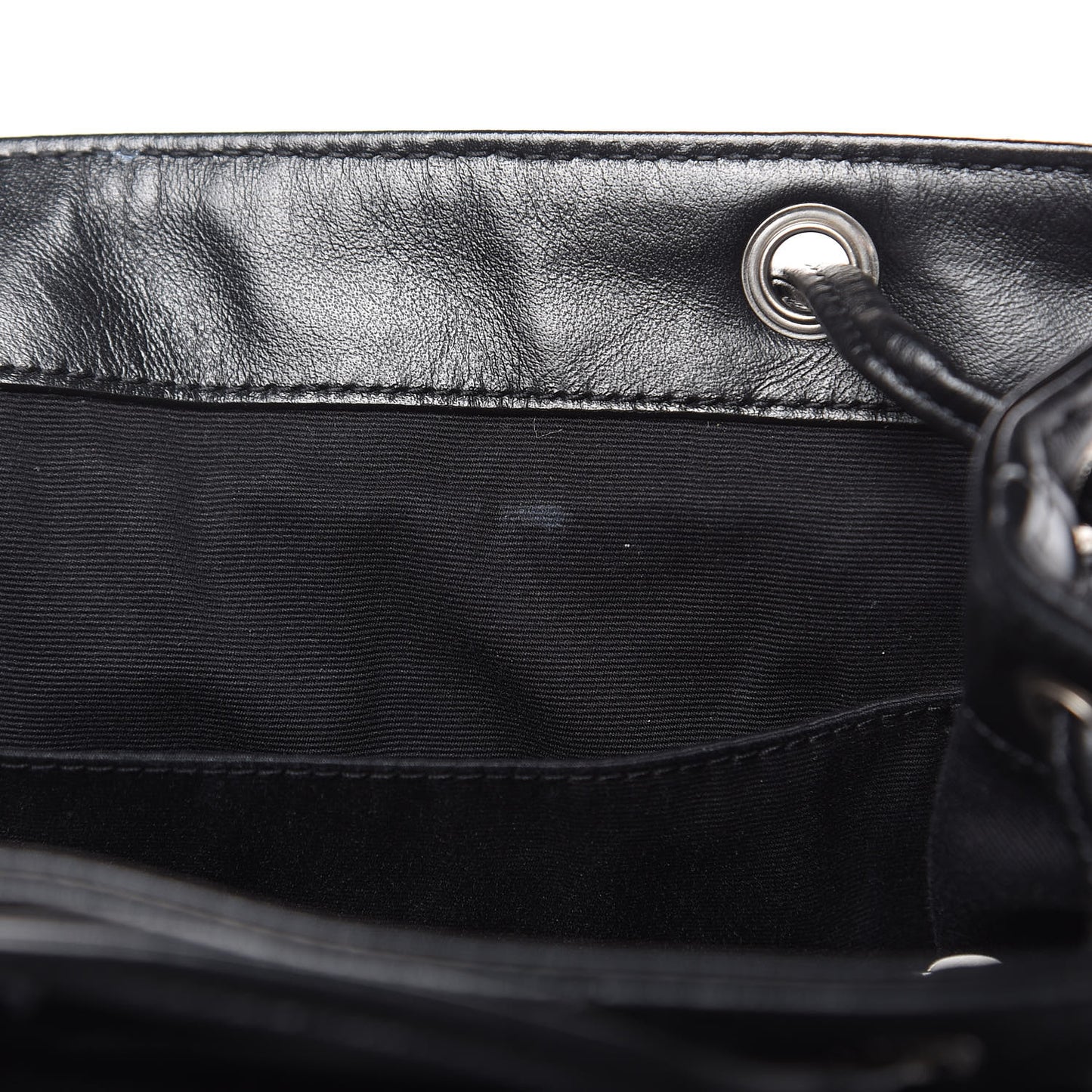 Calfskin Y Quilted Monogram Medium Loulou Backpack Black