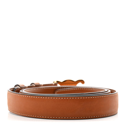 Celine Box Calfskin Medium 25mm Triomphe Belt 95 38 Tan 2 of 5