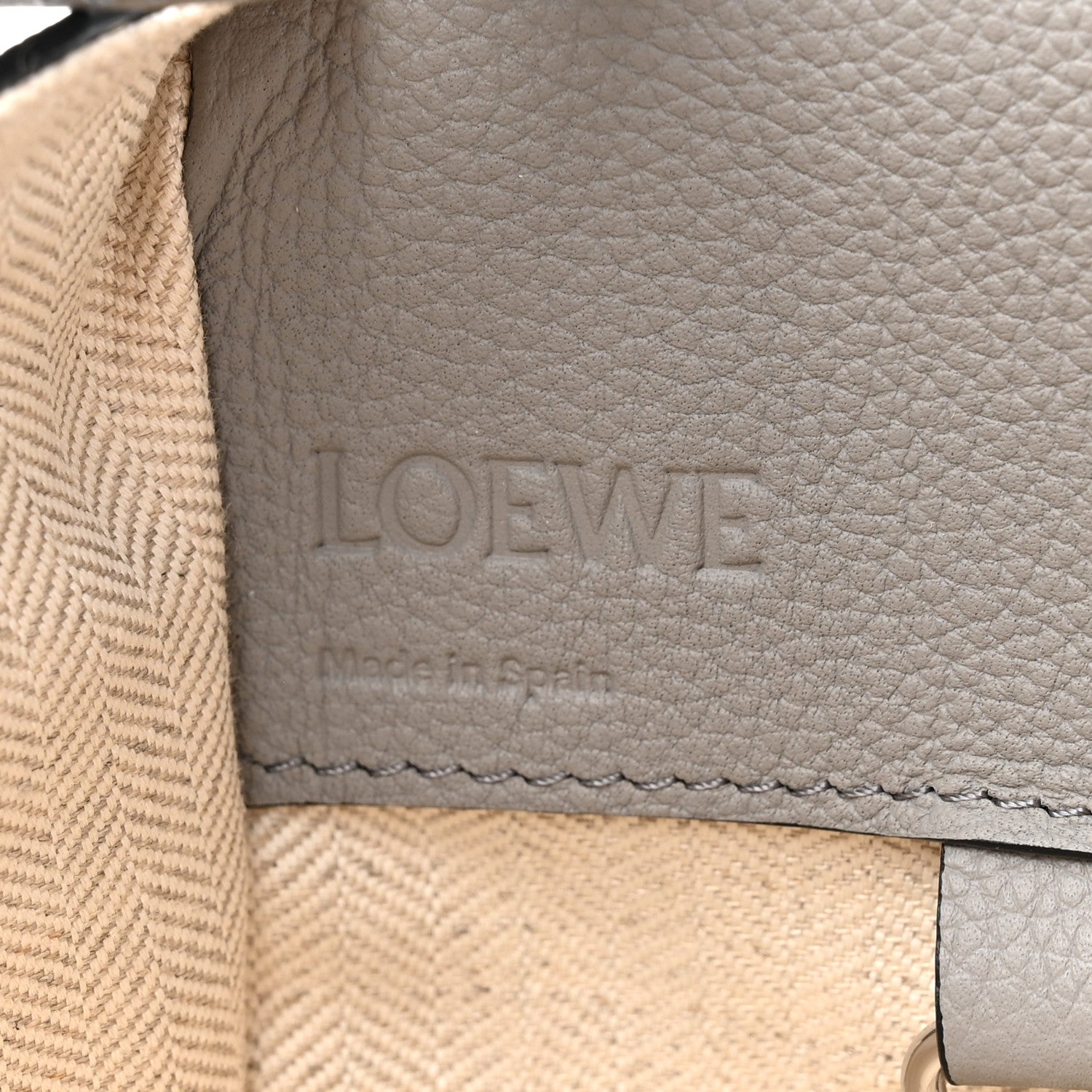 Loewe Grained Calfskin Mini Hammock Shoulder Bag Pearl Grey 6 of 10