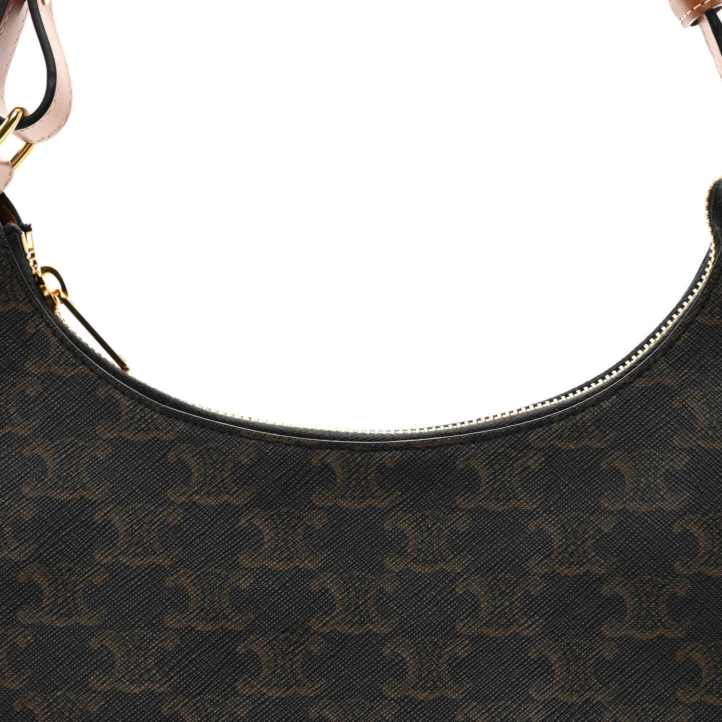 Triomphe Canvas Calfskin Ava Shoulder Bag Tan