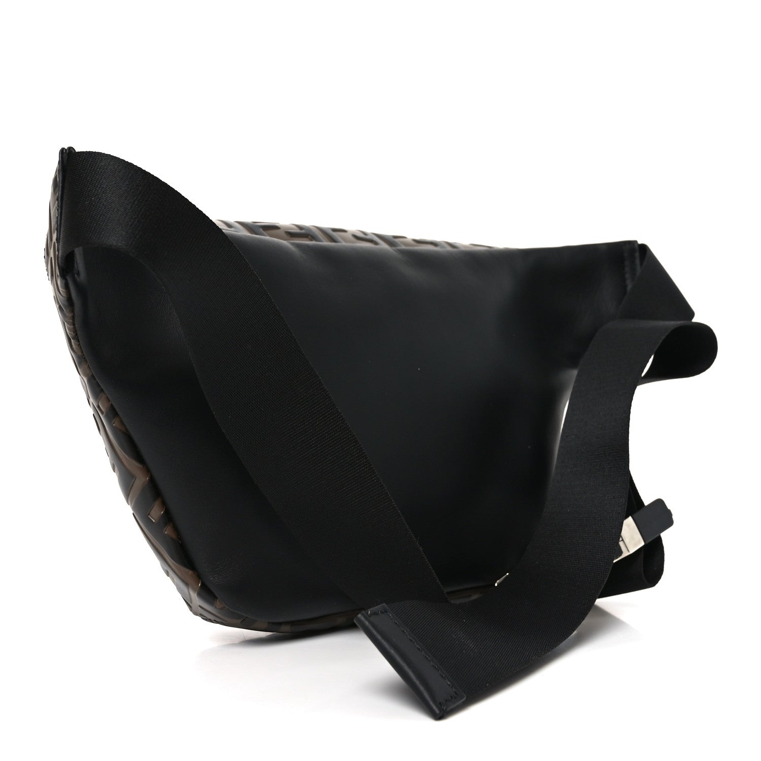 Fendi Vitello Century Bi-Color FF 1974 Embossed Belt Bag Maya Black 2 of 10