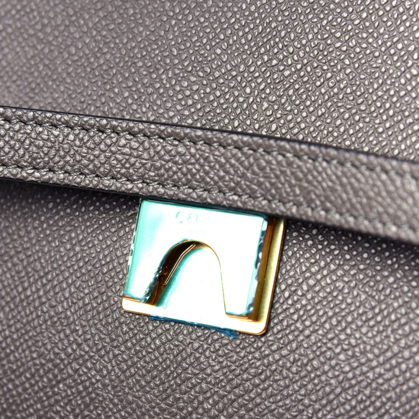 Grained Calfskin Mini Belt Bag Grey