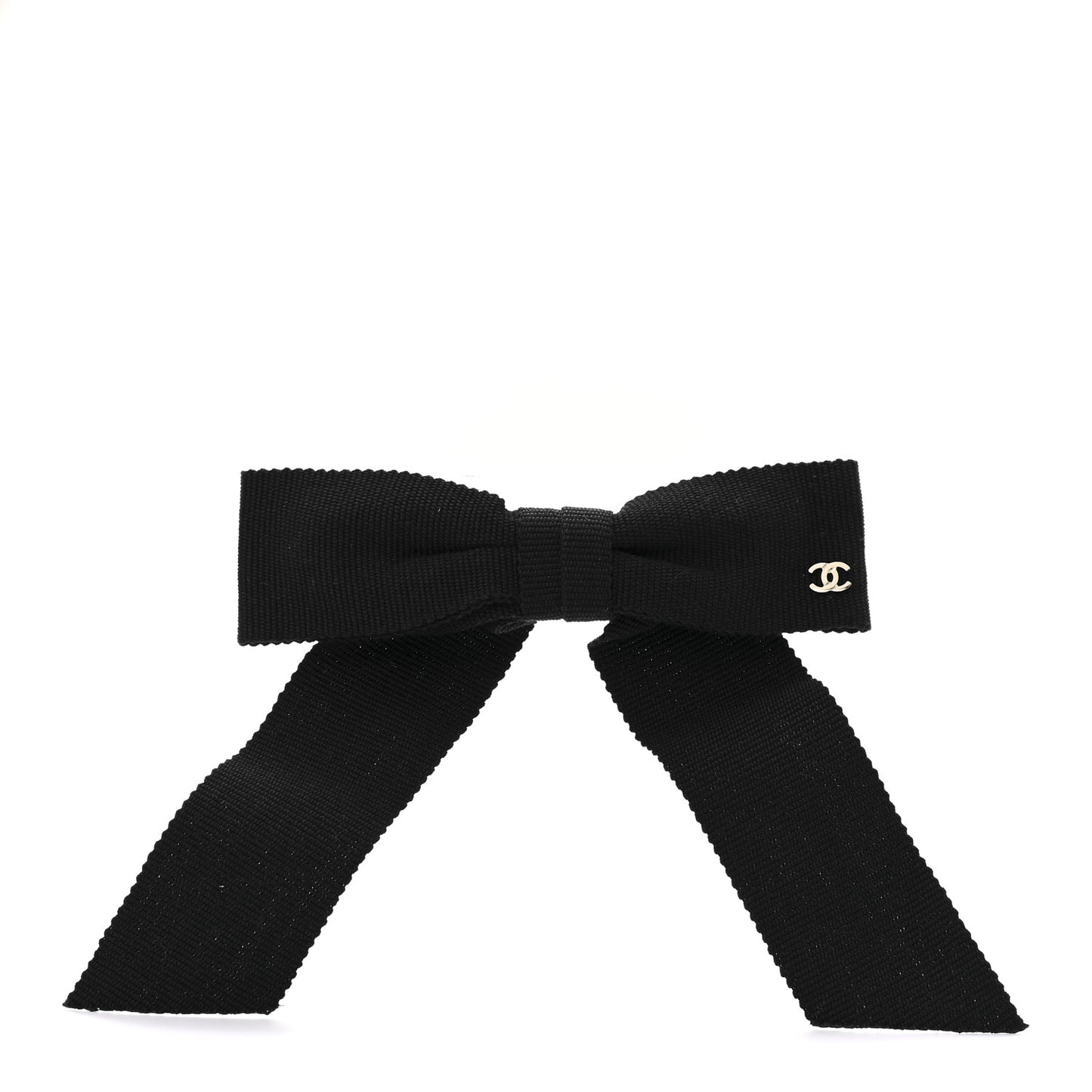 Grosgrain Bow CC Hair Clip Black