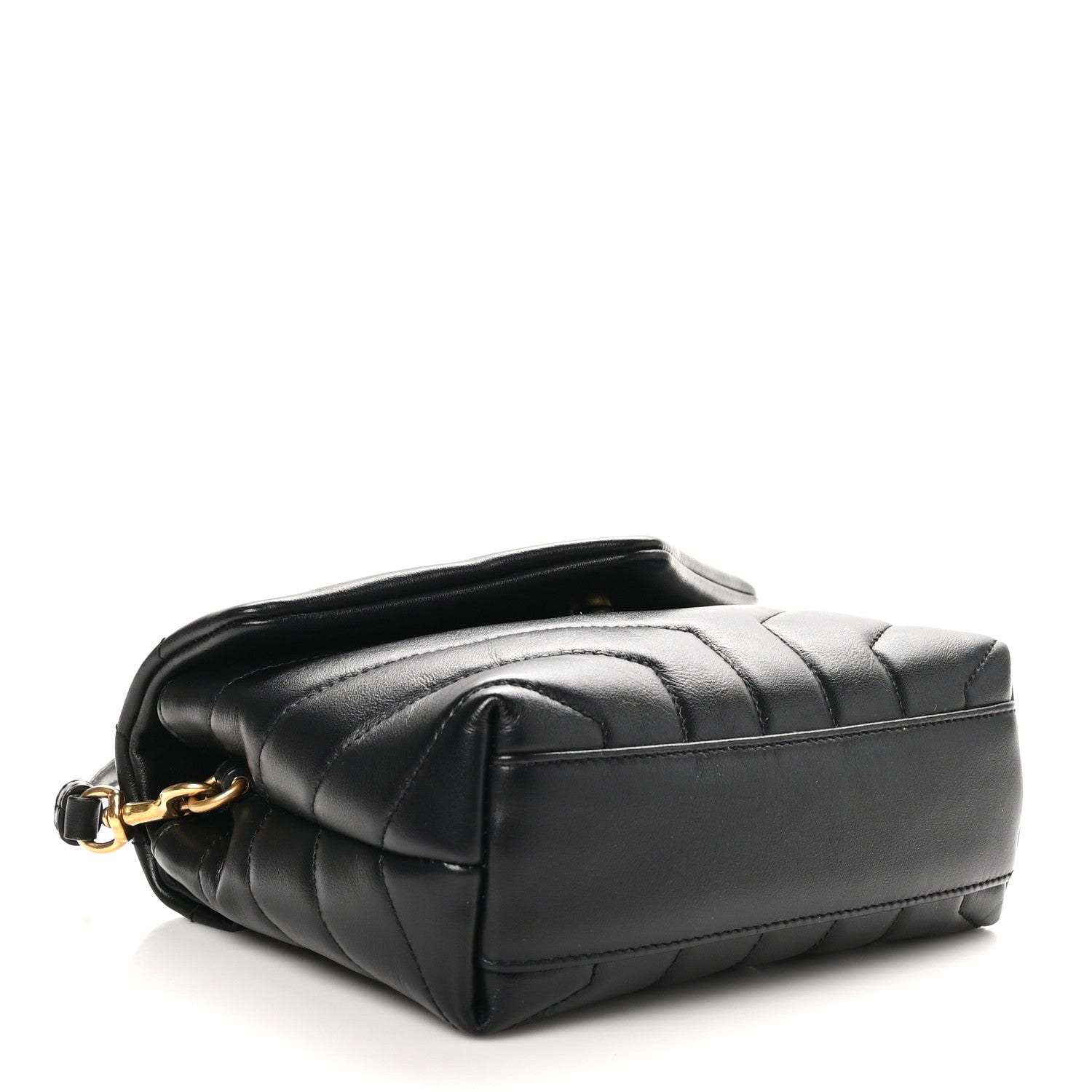 Saint Laurent Calfskin Y Quilted Monogram Toy Loulou Crossbody Bag Black 4 of 10