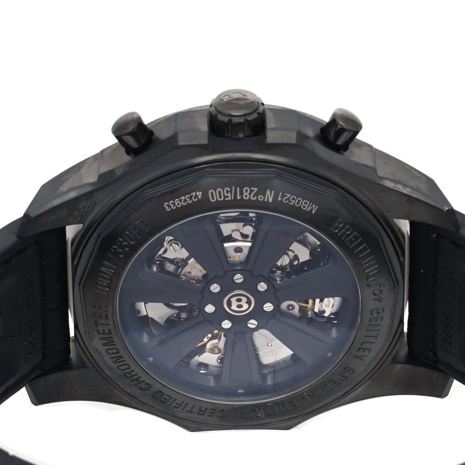 Breitling Stainless Steel Rubber 49mm Bentley B05 Unitime Chronograph Automatic Watch Black MB0521 4 of 5