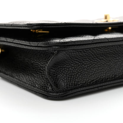 Chanel Caviar Quilted CC Turnlock Wallet On Chain WOC Black 10 of 12