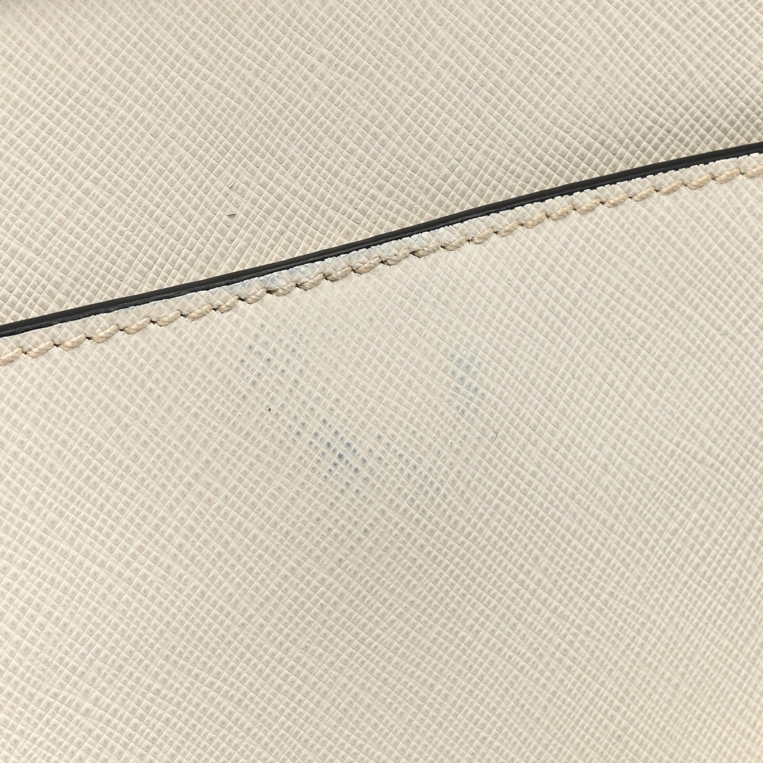 Prada Saffiano Travel Triangle Wristlet Crossbody Bag White 10 of 10