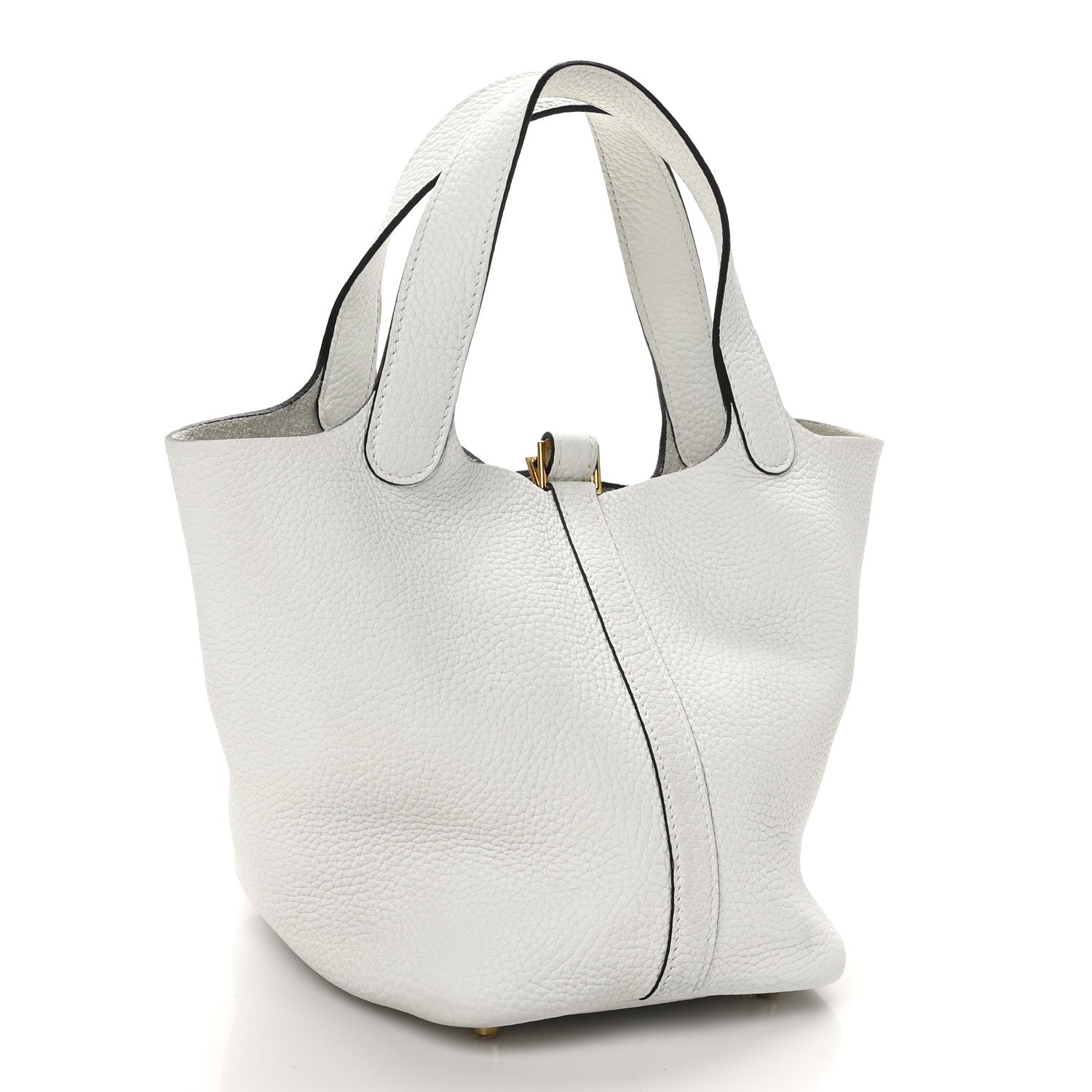 Hermes Taurillon Clemence Picotin Lock 18 PM New White 3 of 11