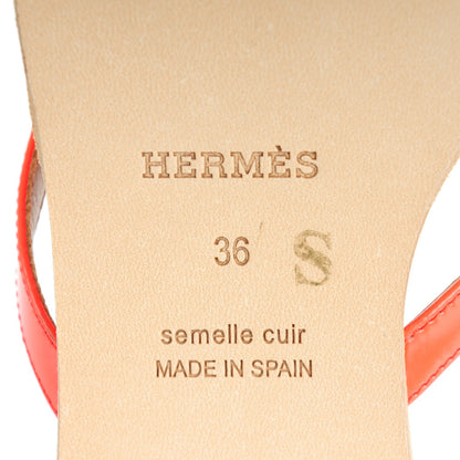Hermes Patent Corfou Sandals 36 6 of 9