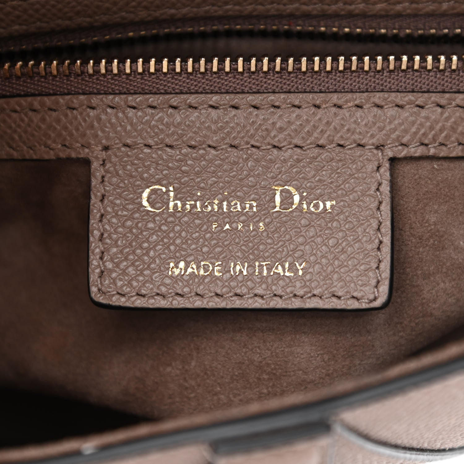 Christian Dior Grained Calfskin Saddle Bag Warm Taupe 6 of 11