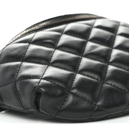 Chanel Calfskin Quilted Uniform Waist Belt Bag Black 9 of 10