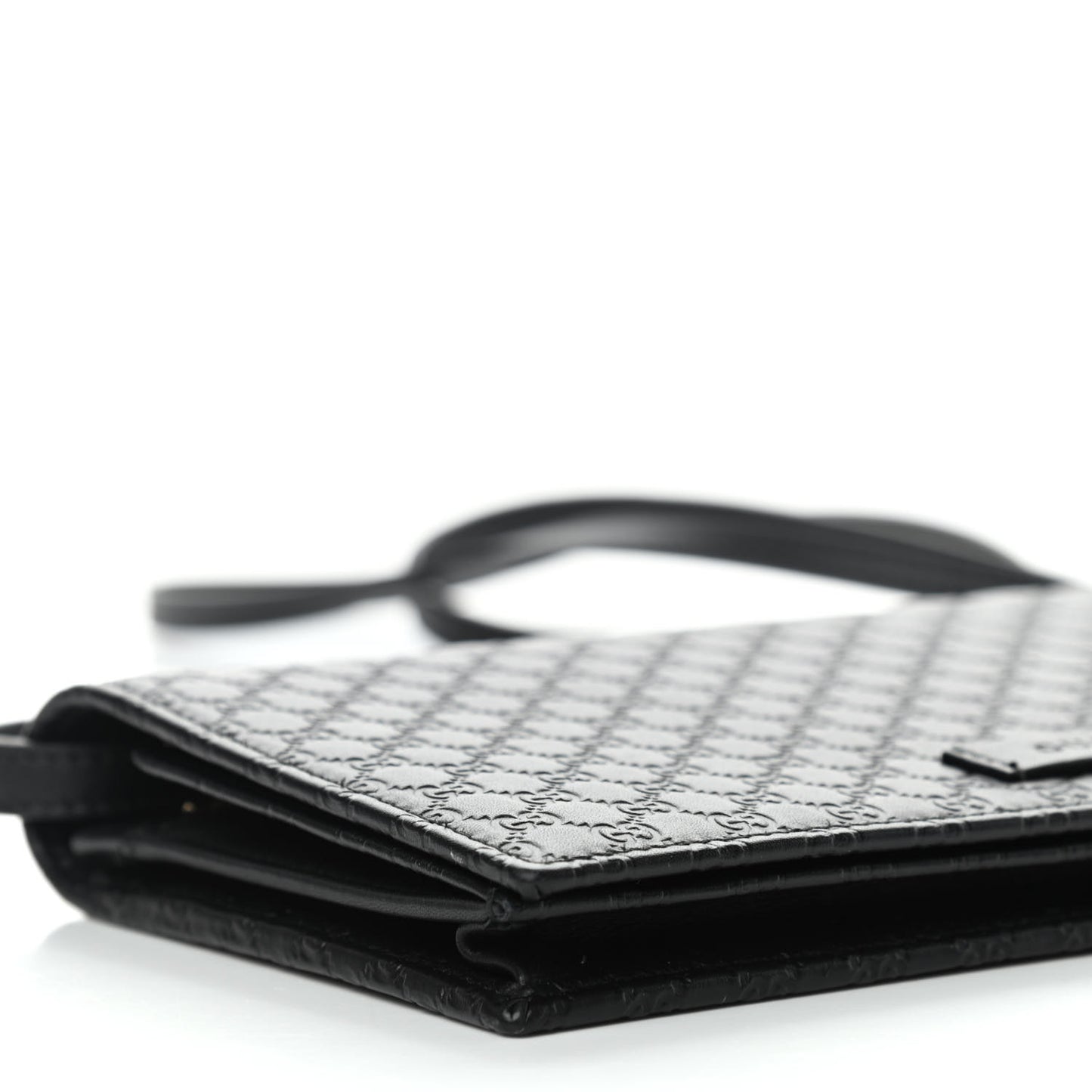 Microguccissima Crossbody Wallet Black