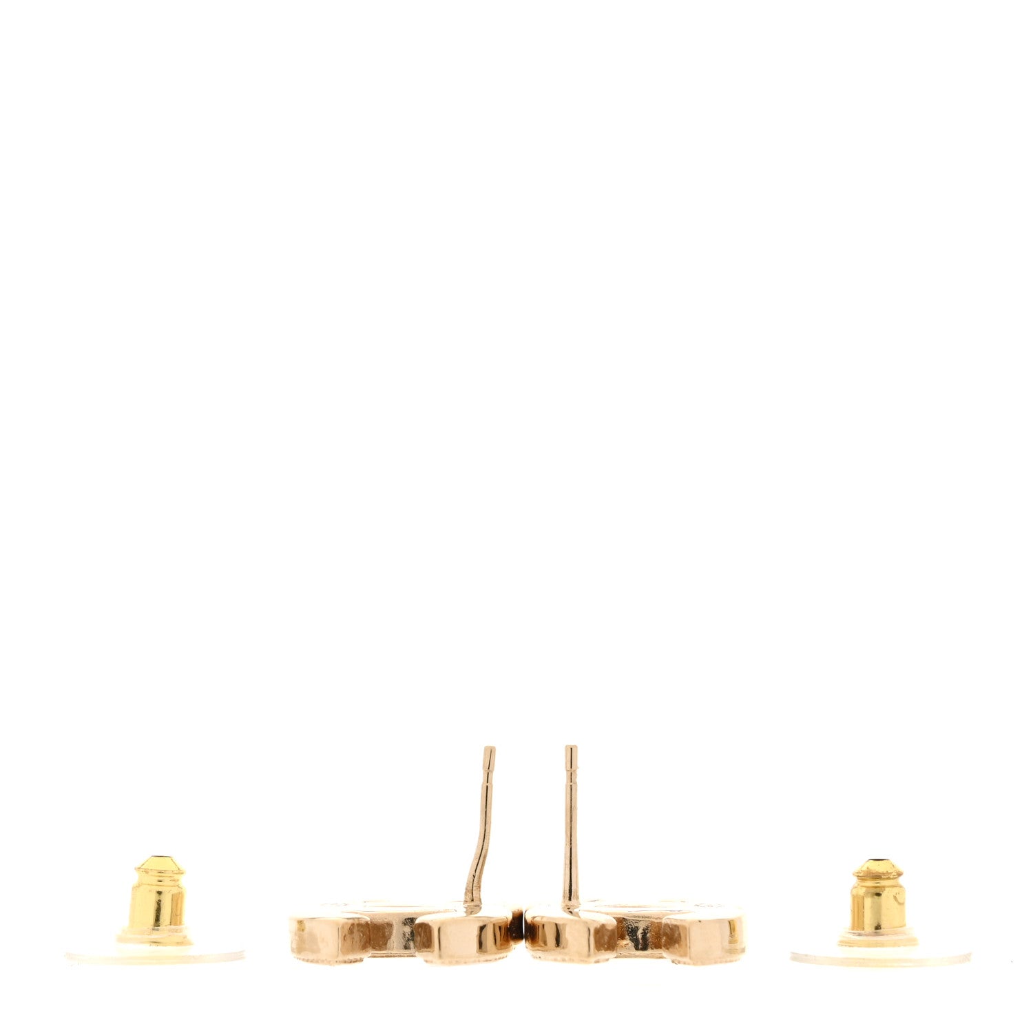 Chanel Metal Enamel CC Earrings Black Gold 3 of 6