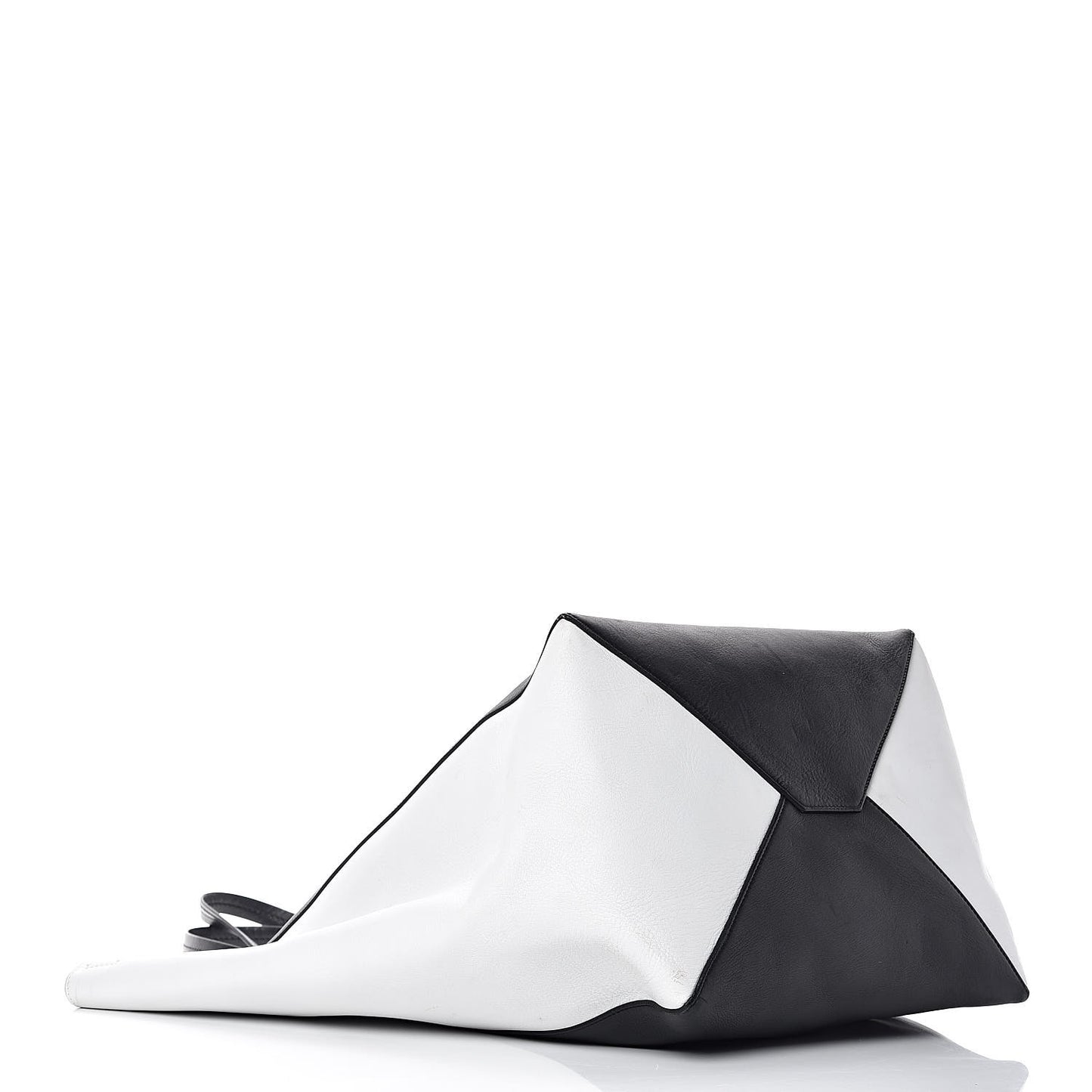Calfskin Large Horizontal Cabas Phantom White Black