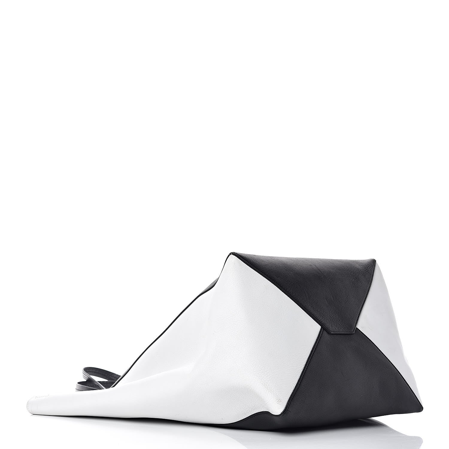 Celine Calfskin Large Horizontal Cabas Phantom White Black 4 of 15