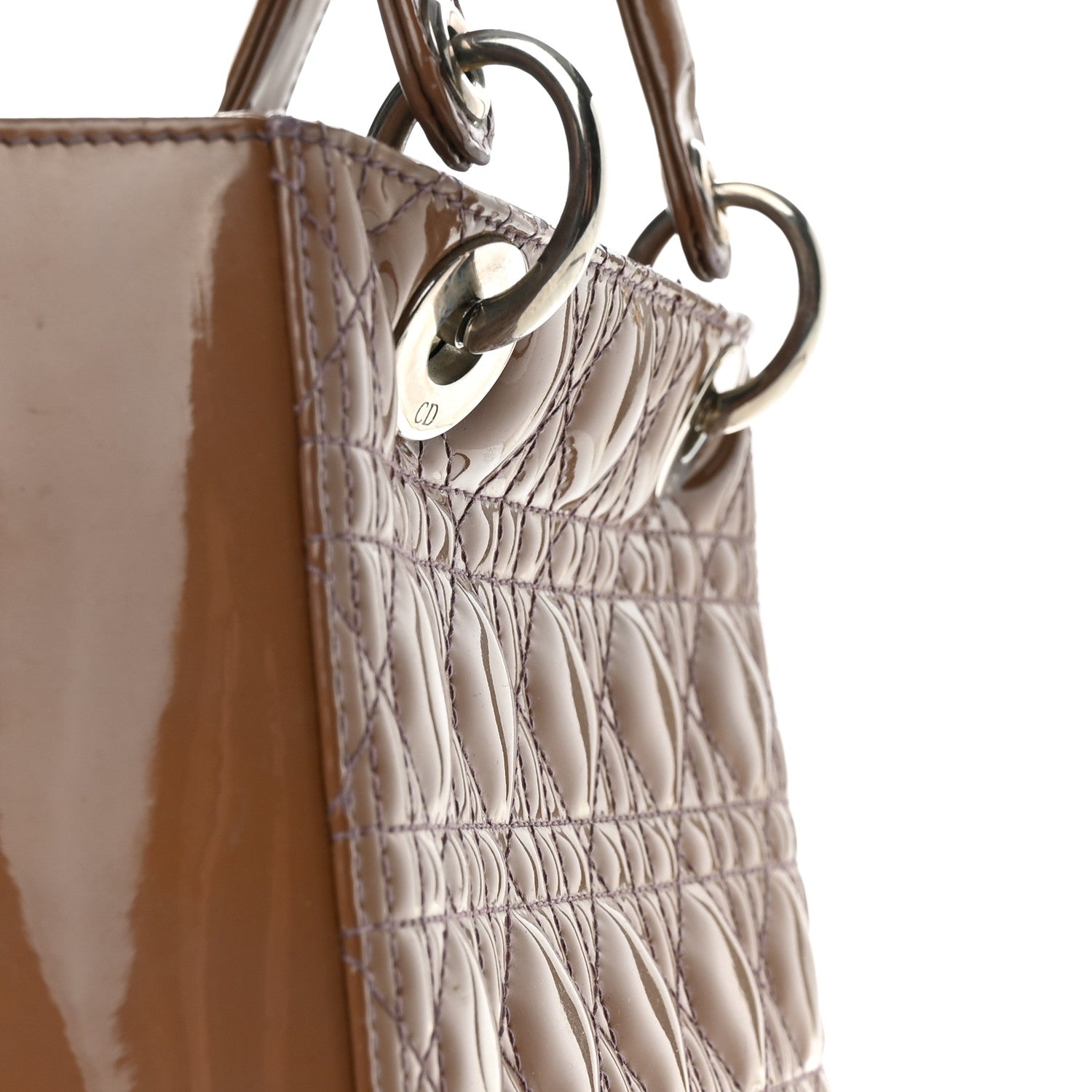 Christian Dior Patent Cannage Medium Lady Dior Brown 12 of 18