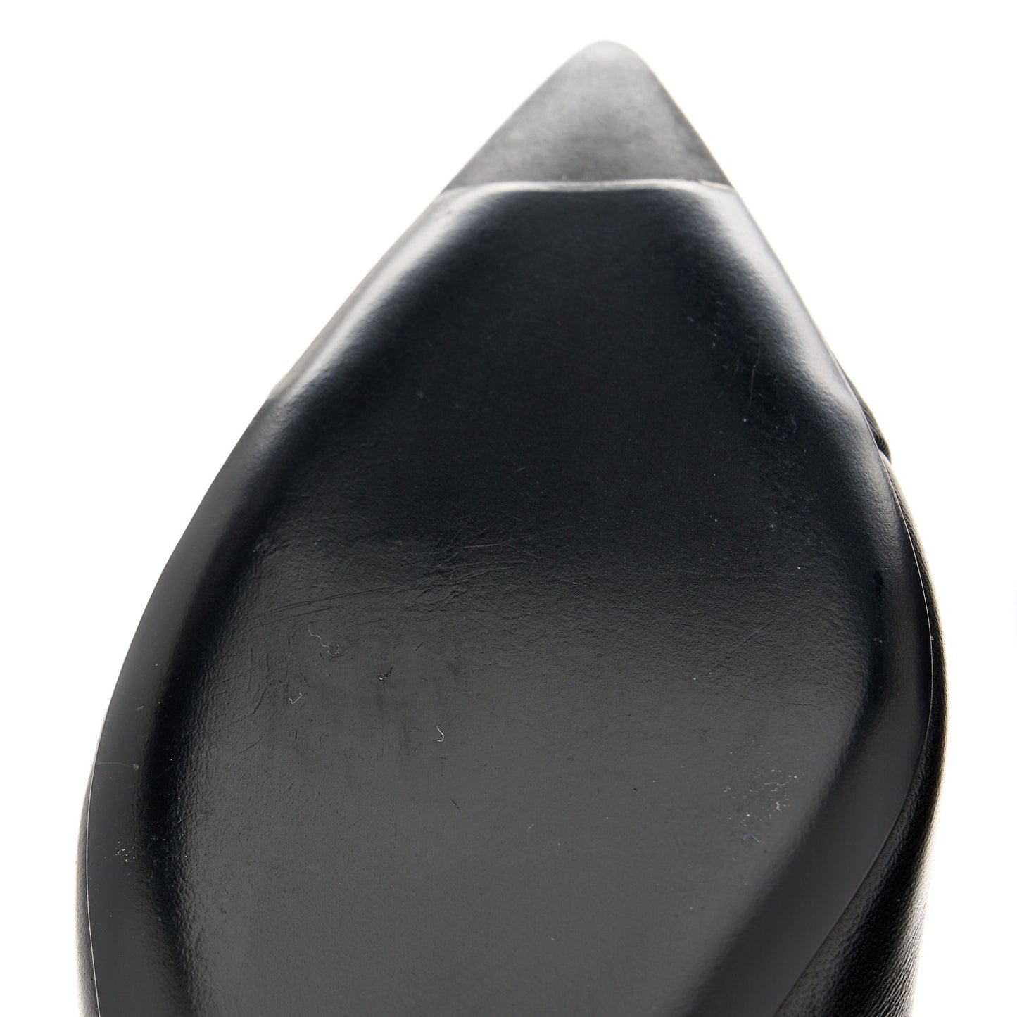 Lambskin Pointed Toe CC Gabrielle Ballerina Flats 37.5 Black