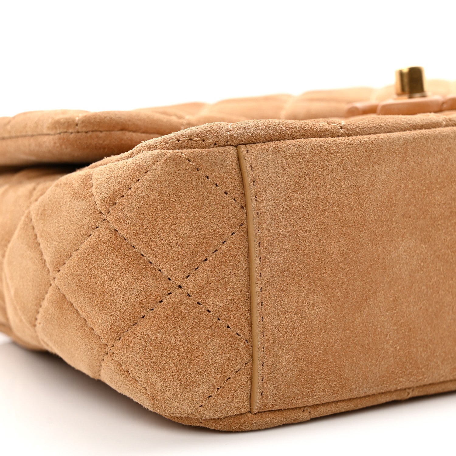 Chanel Suede Quilted Mini Flap Dark Beige 9 of 11