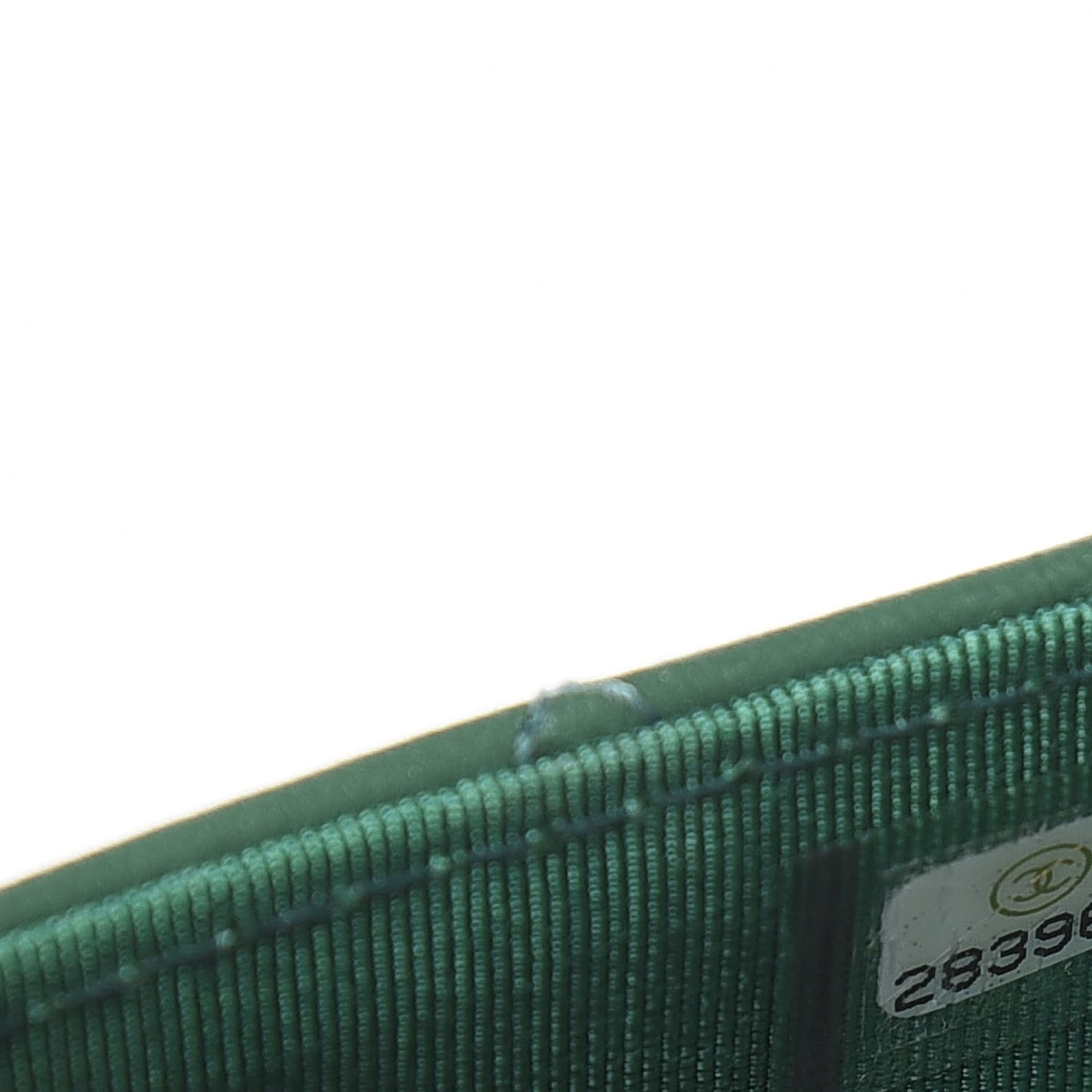 Lambskin Quilted Flap Card Holder Wallet Green