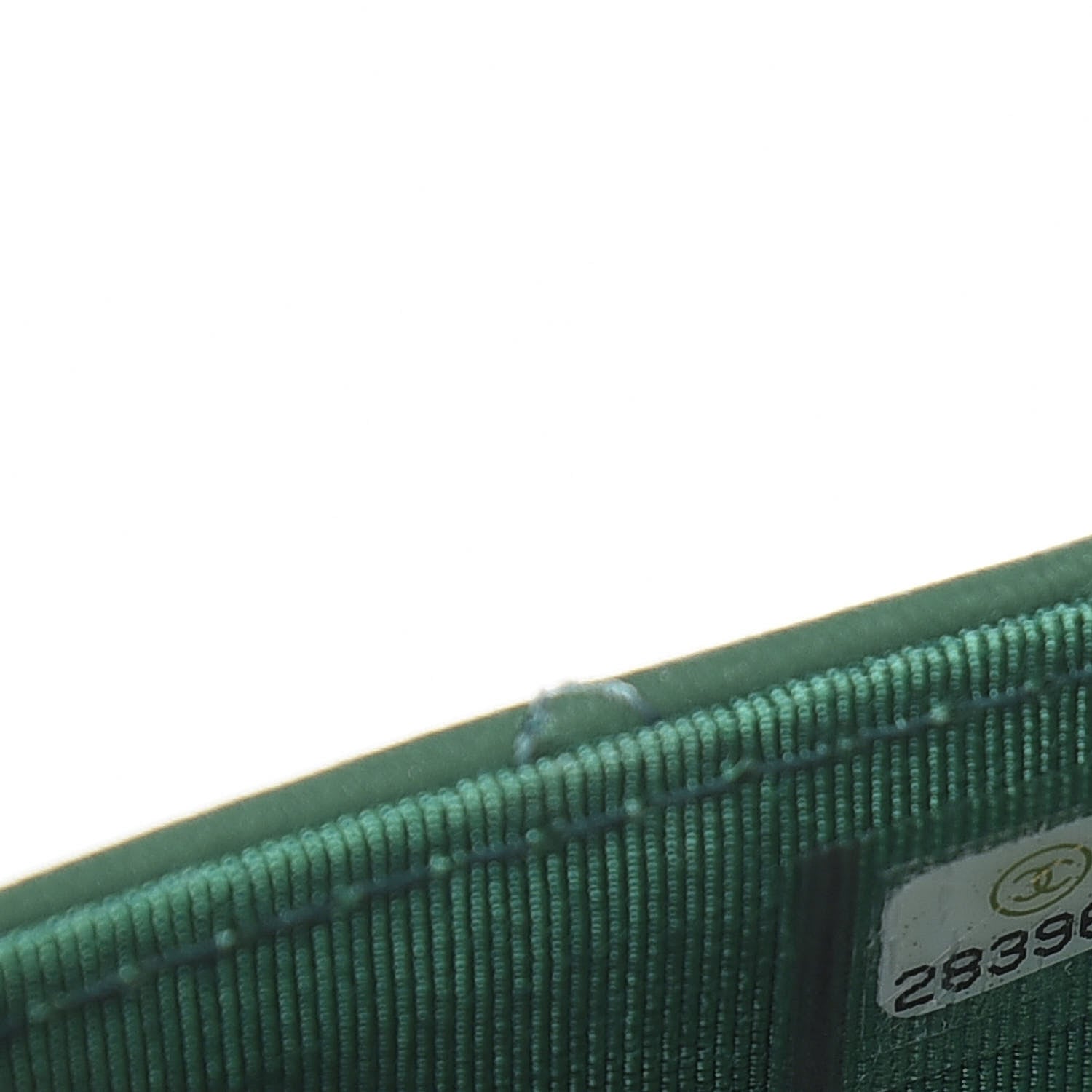 Chanel Lambskin Quilted Flap Card Holder Wallet Green 8 of 8