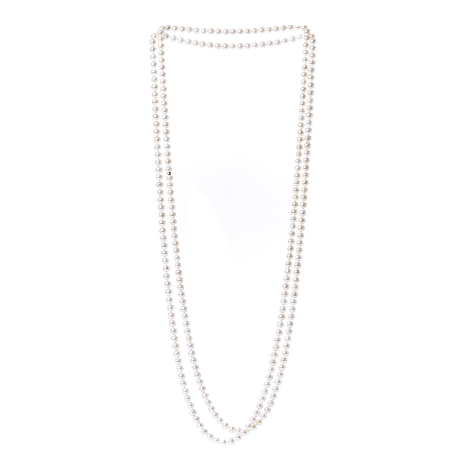 Tiffany Sterling Silver Pearl 6-7mm Ziegfeld Strand Necklace 80" 3 of 5