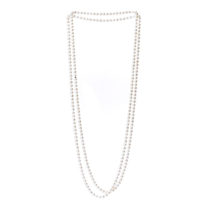 Tiffany Sterling Silver Pearl 6-7mm Ziegfeld Strand Necklace 80" 3 of 5