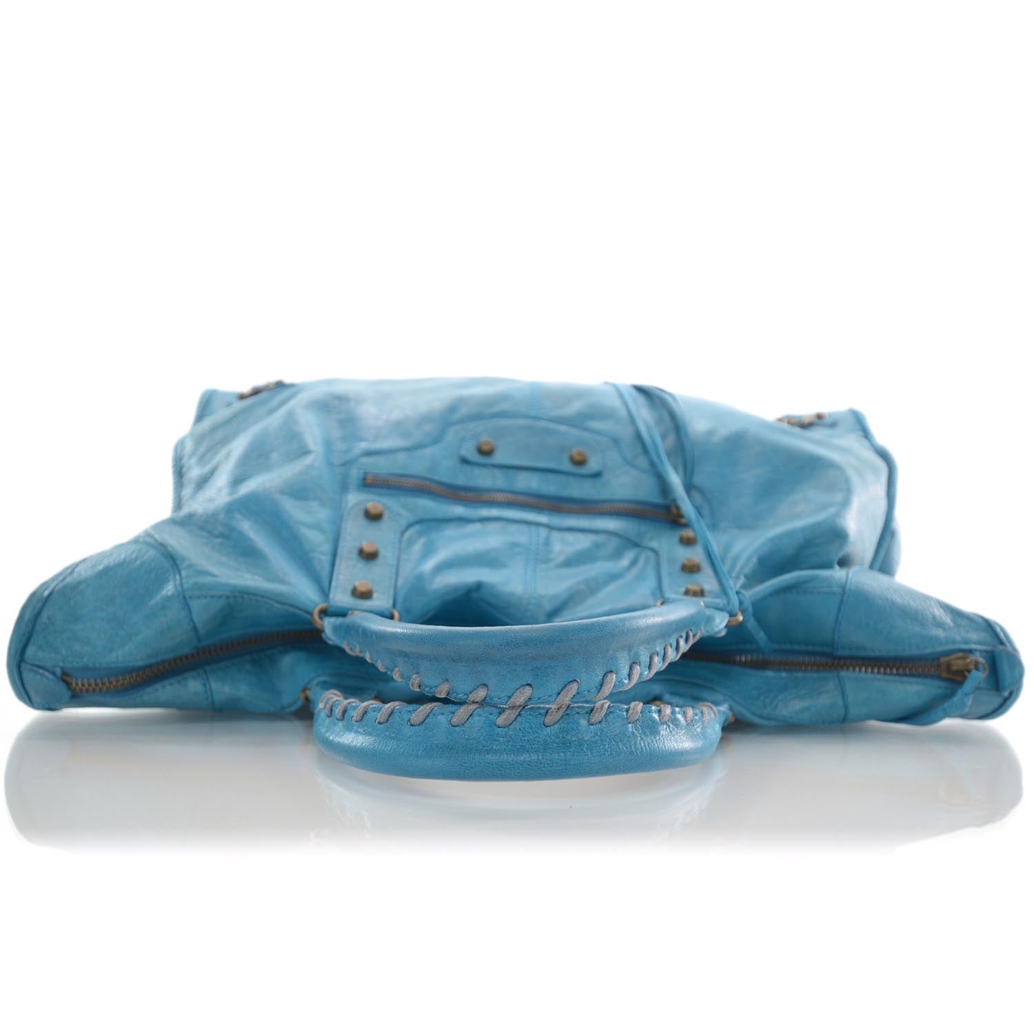 Balenciaga Agneau Weekender Turquoise 5 of 10