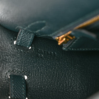 Hermes Epsom Kelly Sellier 25 Vert Cypress 7 of 14