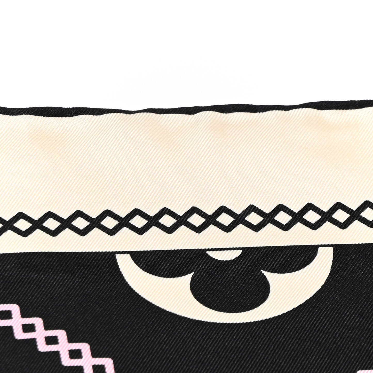 Silk Monogram Croisillon Scarf Black