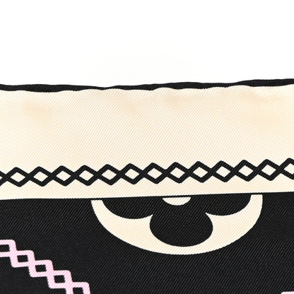 Louis Vuitton Silk Monogram Croisillon Scarf Black 5 of 10