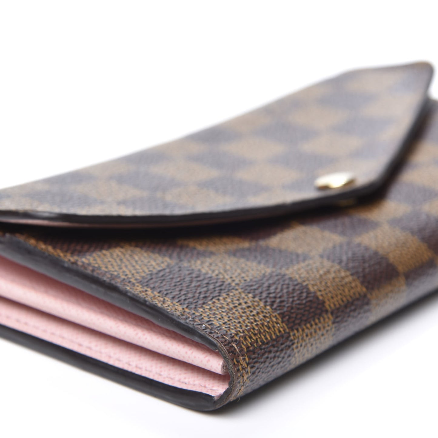 Damier Ebene Sarah Wallet NM Rose Ballerine