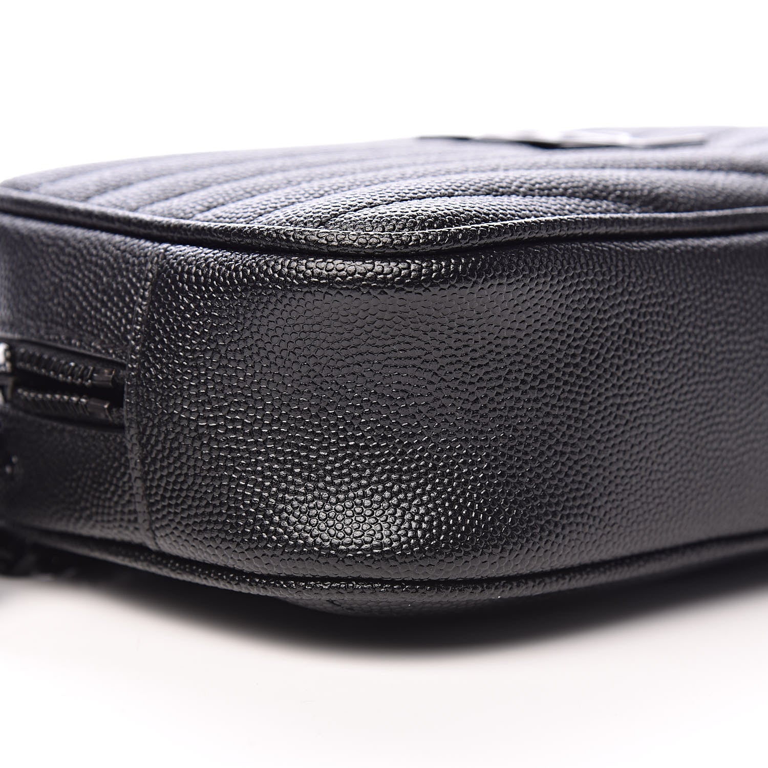 Saint Laurent Grain De Poudre Matelasse Monogram Mini Lou Camera Bag Black 8 of 11