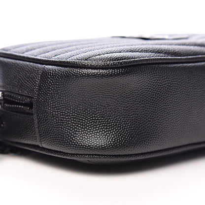 Saint Laurent Grain De Poudre Matelasse Monogram Mini Lou Camera Bag Black 8 of 11