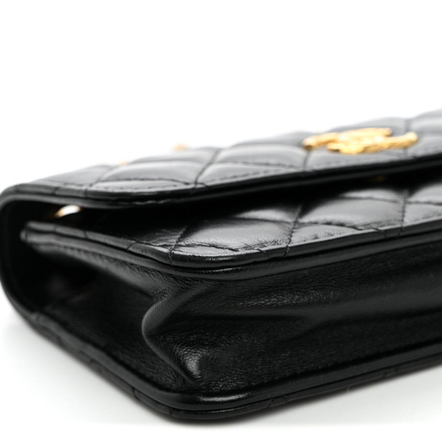 Chanel Lambskin Quilted Pillow Crush Flap Phone Holder With Chain Black 9 of 10