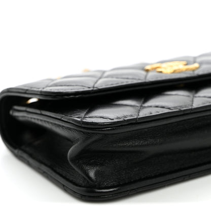 Chanel Lambskin Quilted Pillow Crush Flap Phone Holder With Chain Black 9 of 10