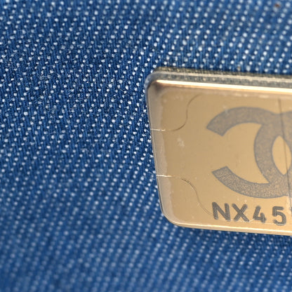 Chanel Denim Quilted CC Pearl Crush Wallet on Chain WOC Blue 8 of 11
