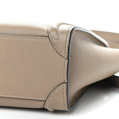 Celine Drummed Calfskin Nano Luggage Dune 12 of 16
